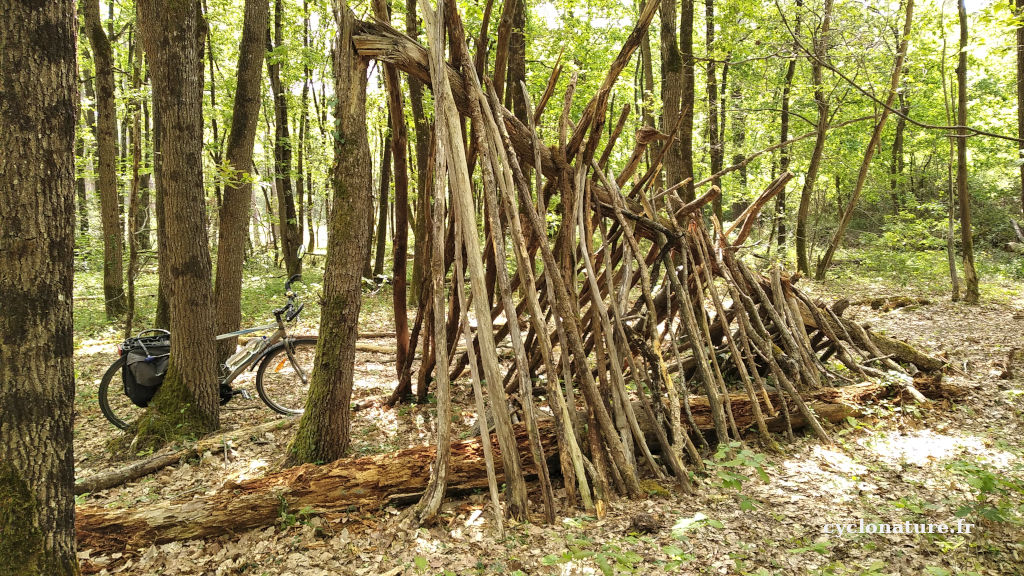 A vélo dans la forêt de Briançon