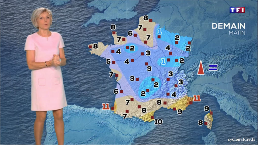 Caps météo Evelyne Dhéliat sur TF1