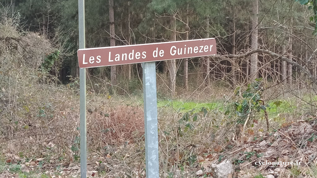 L'entrée du circuit des Landes de Guinezer à Beaucouzé