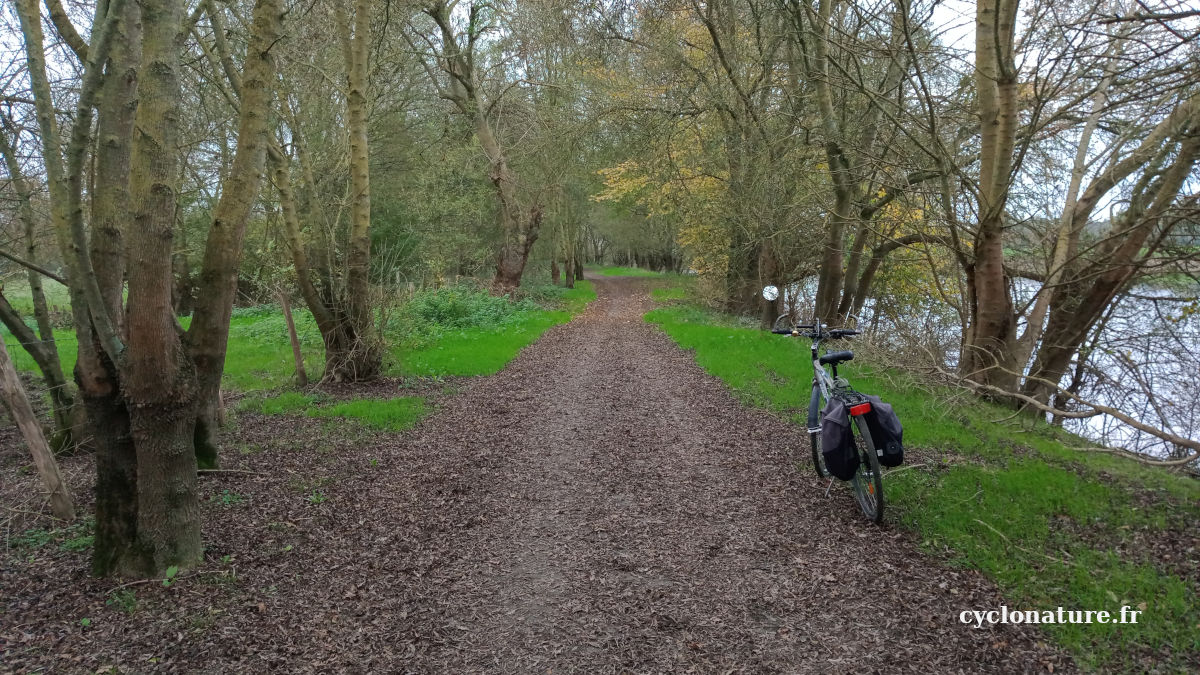 A vélo le long de la Mayenne entre Angers et Montreuil Juigné