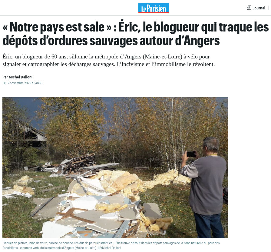 Reportage spécial dépôts sauvages avec Le Parisien