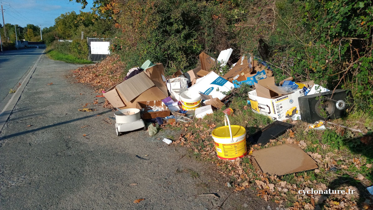Dépôt sauvage à Saint Barthélemy d'Anjou