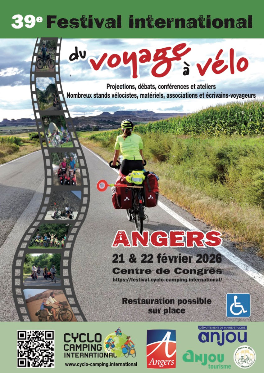 Angers accueille le 39ème festival international du voyage à vélo