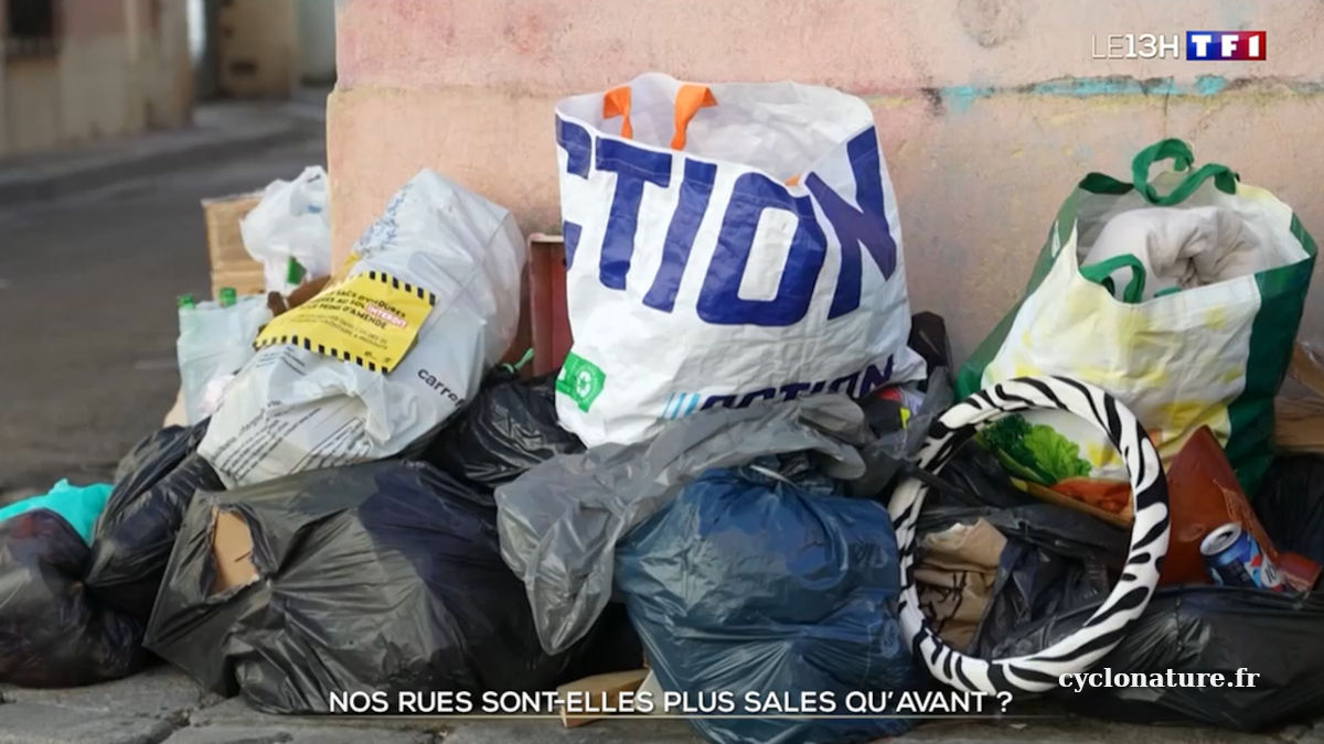 La propreté de nos rues dans le 13h de TF1