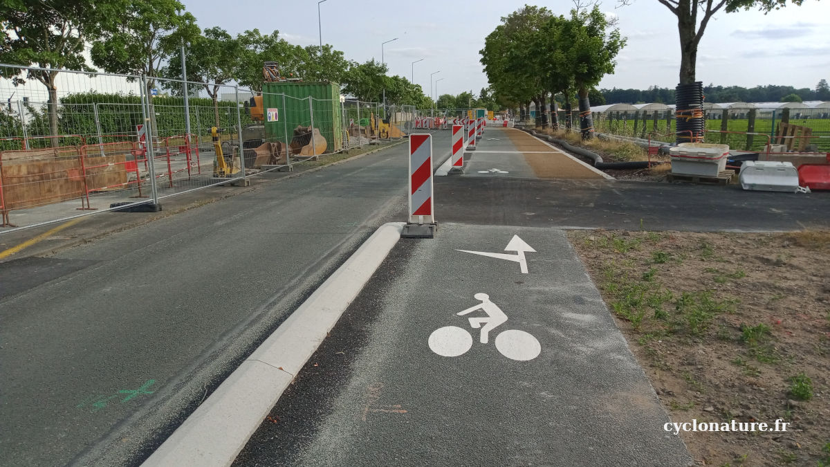 Nouvelle piste cyclable entre Sainte Gemmes sur Loire et Angers