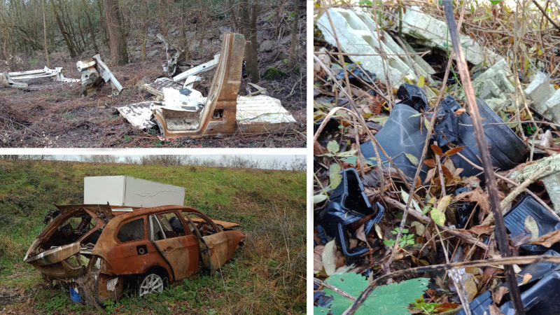 Dépôts sauvages à Angers, Trélazé, Les Ponts de Cé