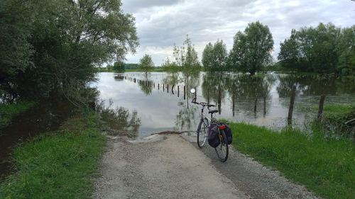 La Sarthe encore en crue en juin à Angers et Ecouflant