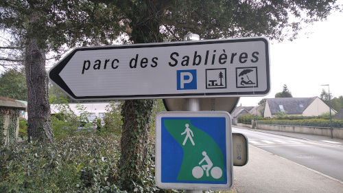 Parcours vélo jusqu'au parc des Sablières