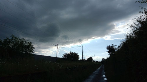 A vélo à fuir l'orage