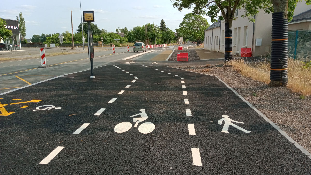 La nouvelle piste cyclable entre Sainte Gemmes sur Loire et Angers