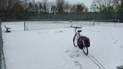 Balade à vélo quand il neige